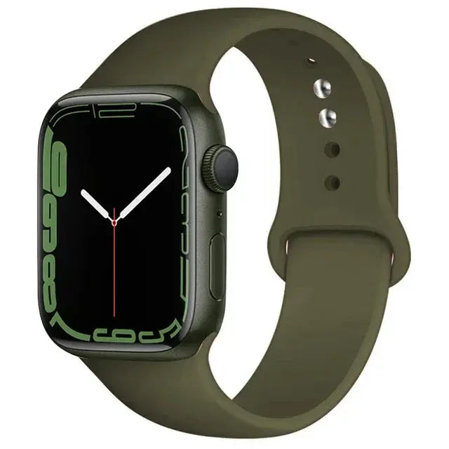 Silicone Band For Apple Watch straps 49mm 40mm 44 mm 45mm 46mm 42mm 41mm 38mm sports bracelet iWatch series 10 9 8 3 SE ultra 2