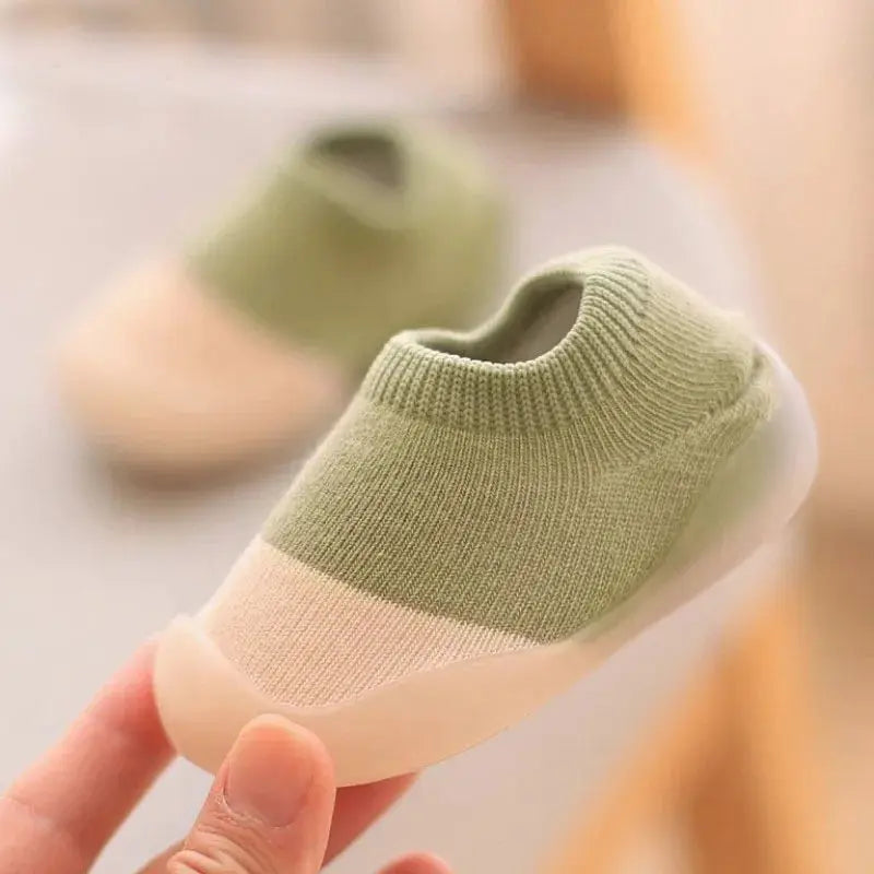 Baby Shoes Toddler First Walkers Infant Knit Booties With Rubber Soft Non Slip Sole Casual Shoes Boys Girls
