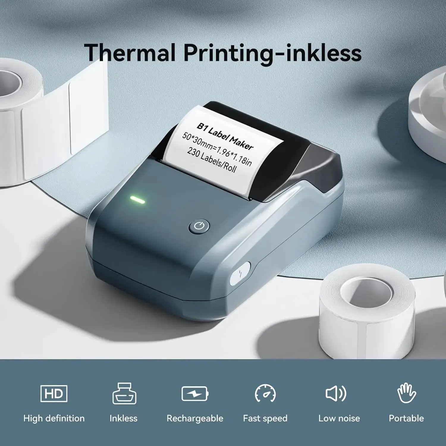 Niimbot B1 Mini Bluetooth Label Printer For Round UV Tags And Labels