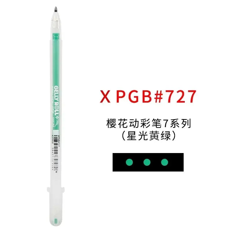 Sakura Gelly Roll gel pen with teal body and transparent cap