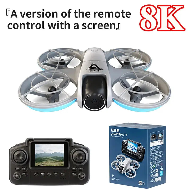2026 New Mini RC Drone With 8K Camera WiFi FPV Obstacle Avoidance Remote Control Quadcopter For Kids Boys Girls Gift