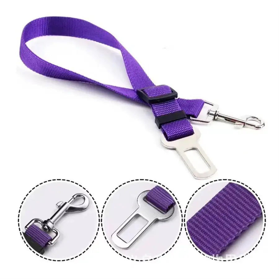Adjustable Universal Pet Car Seat Belt For Dogs And Cats Nylon Safety Belt Attachment For Vehicles