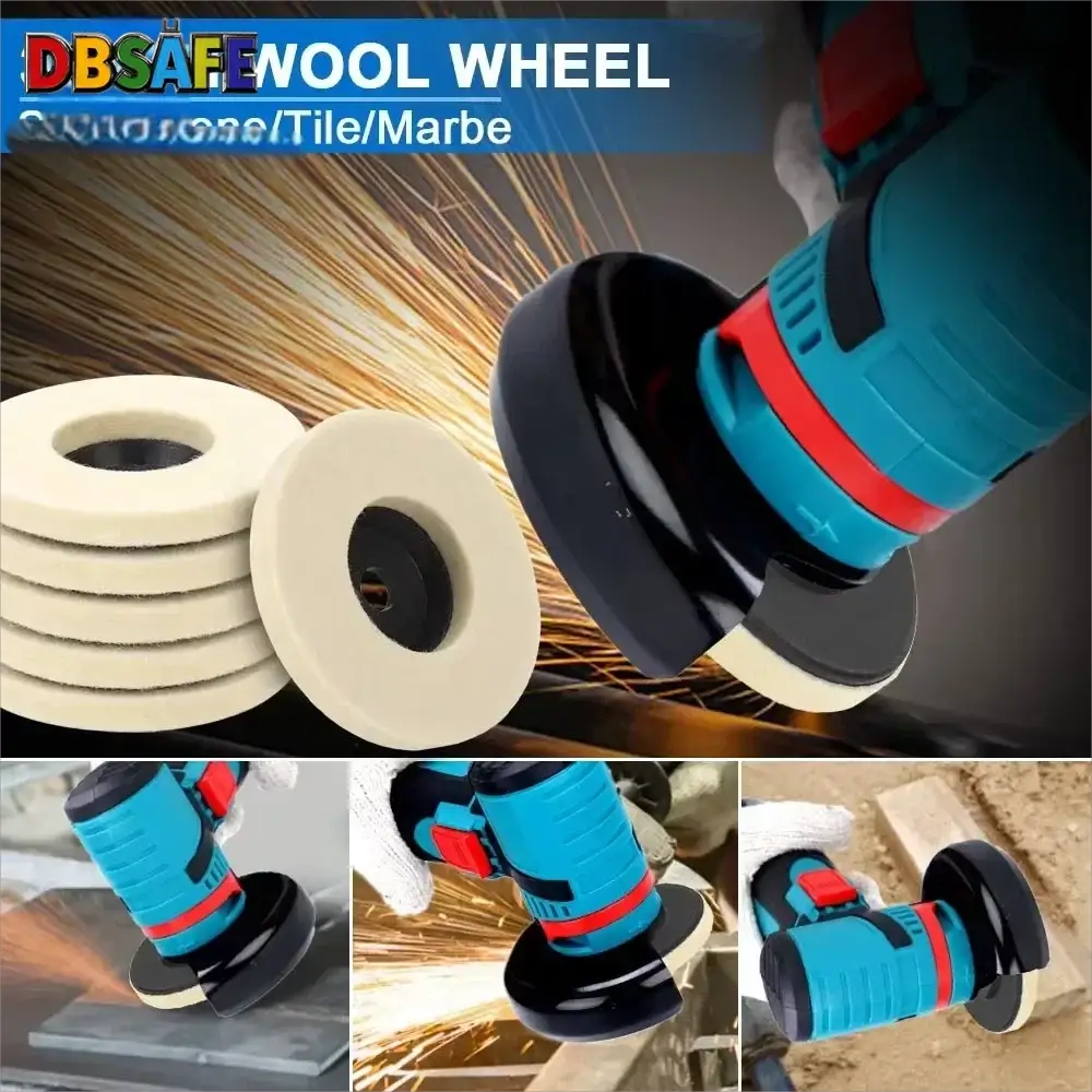 50 To 75mm Wool Polishing Wheel Felt Pad For Angle Grinder Disc Metal Marble Glass Ceramic One Piece Professional Tool
