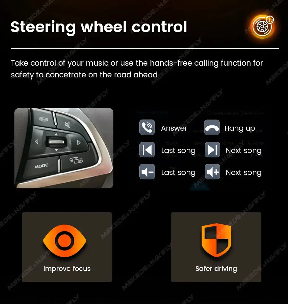 1DIN MP5 car radio with 6.86-inch touchscreen, black, supports wireless CarPlay/Android Auto and steering wheel control