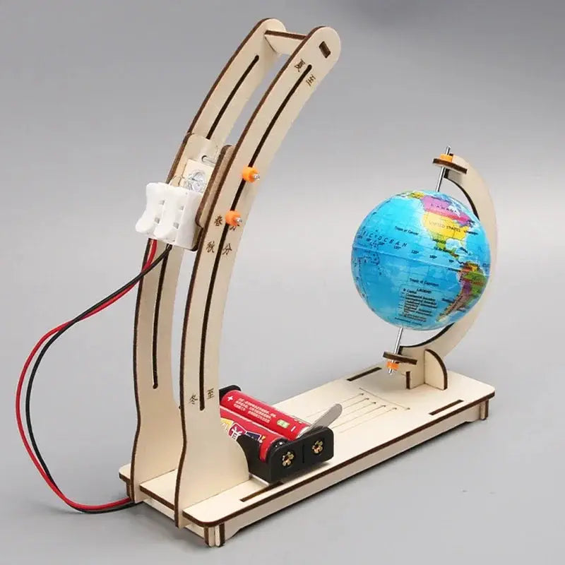 DIY Earth Model Day Night Cycle Science Kit For Kids Educational Globe Toy Wooden Handmade STEM Classroom Learning
