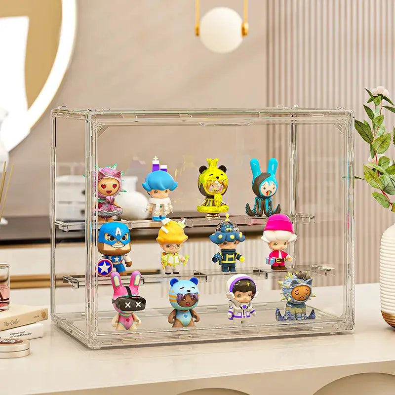 Three Layer Acrylic Blind Box Storage Box For Collectible Figures And Action Figures, Desktop Display Case