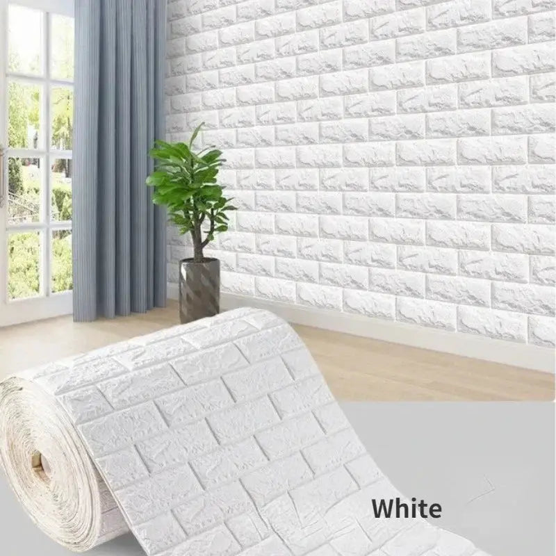 3D Foam Brick Wallpaper Self Adhesive Waterproof Wall Sticker For Living Room And Bedroom 70cm Wide 1m, 5m Or 10m