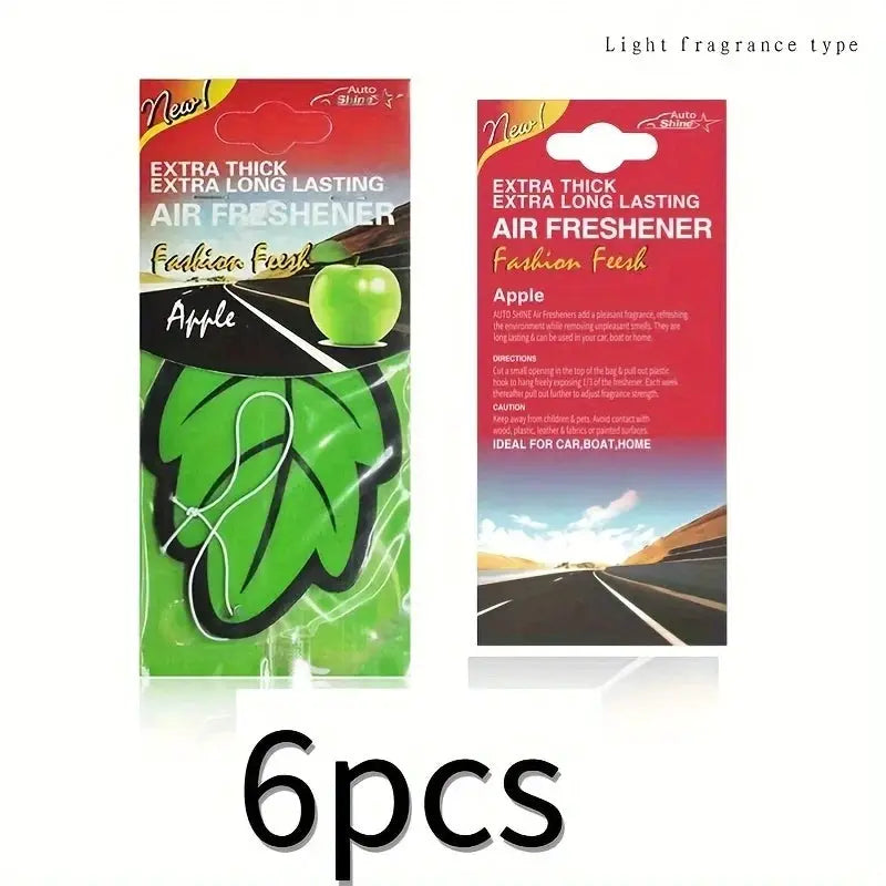 Leaf Shape Car Air Freshener Natural Scented Tea Paper Hanging Vanilla Perfume Fragrance For Auto Interior
