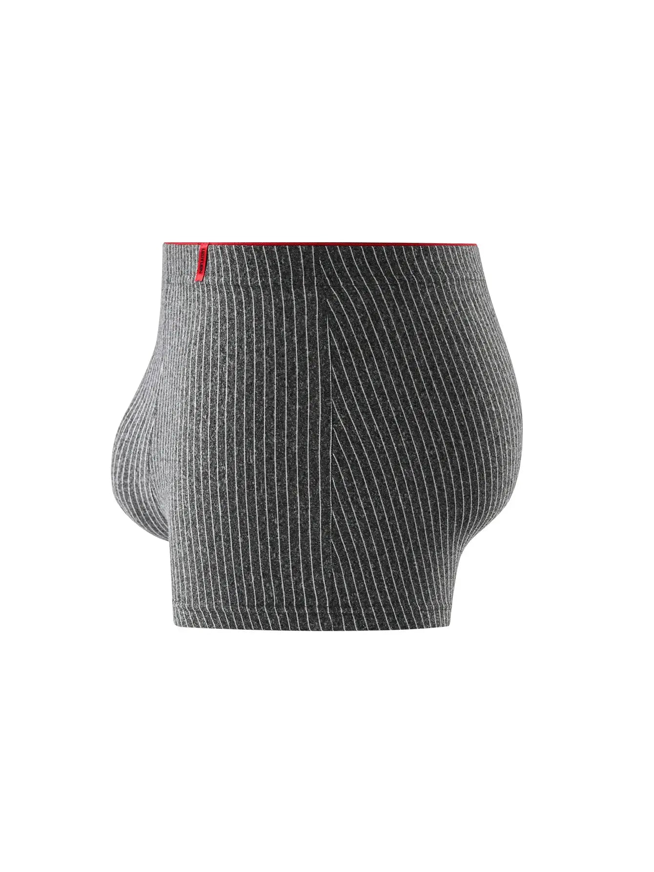 4-pack Simples Market men's striped boxer briefs, gray with white pinstripes, soft breathable fabric