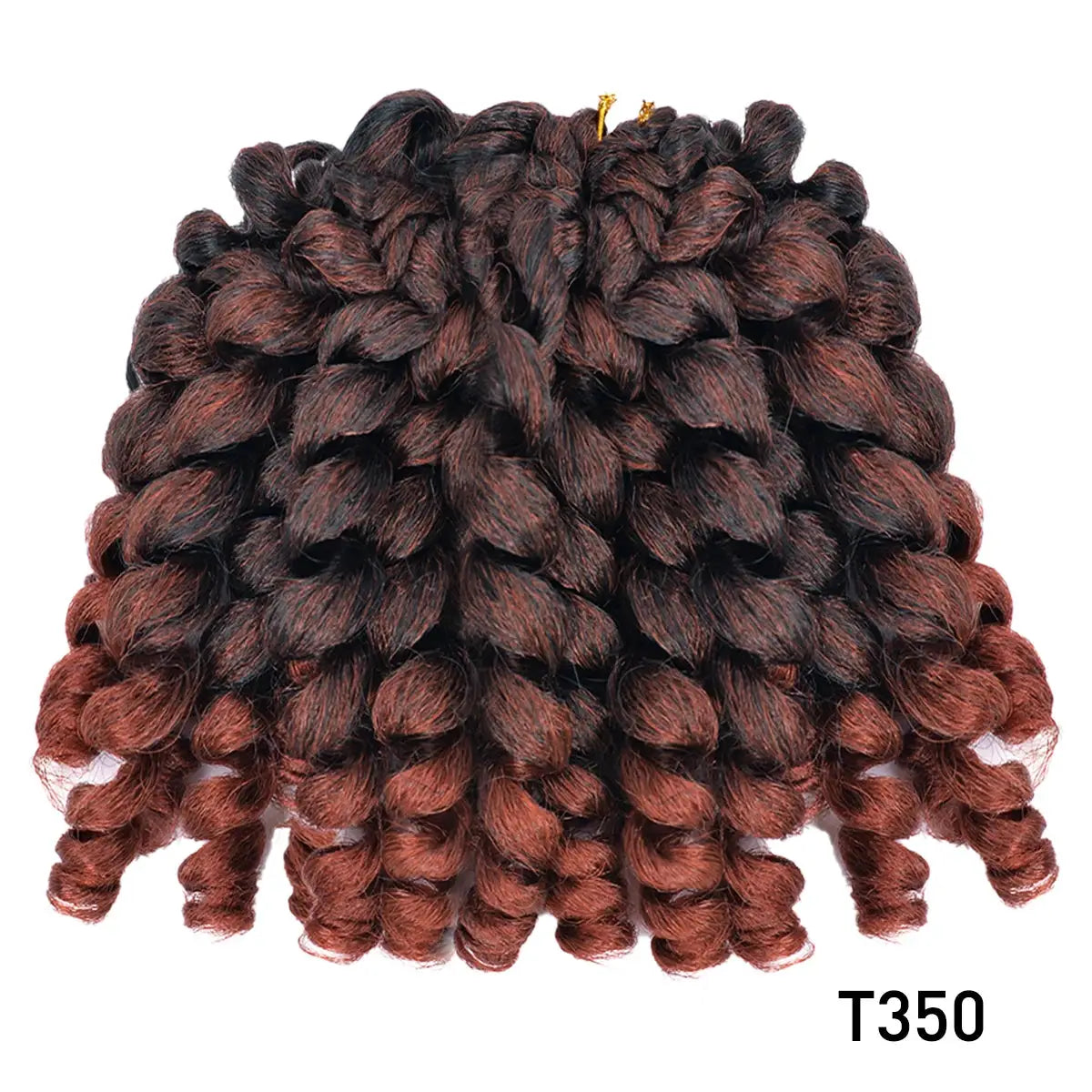 Simples Market synthetic ombre braiding hair bundle with curly wand curls in burgundy-red, T350