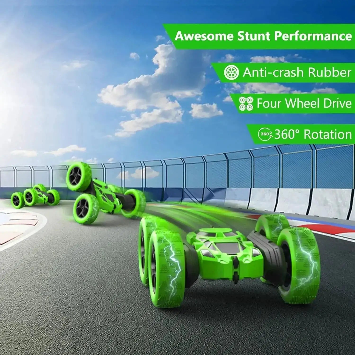 RC Stunt Car Double Sided Flip Remote Control Car 2.4G High Speed 360 Degree Rotation Drift Toys For Kids