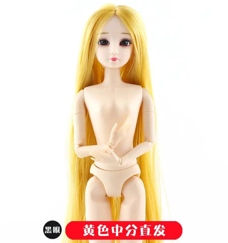 30cm Fashion Doll 1 By 6 BJD with 3D Eyes Long Wig Makeup Princess Baby Doll for Girls DIY Toy