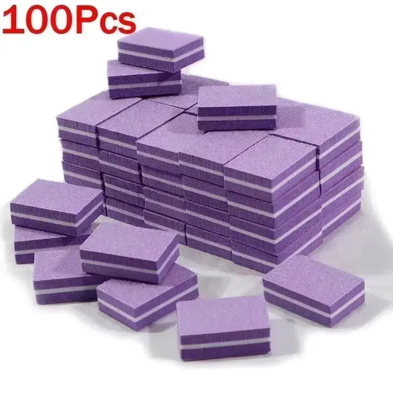 10 To 100 Pcs Mini Buffing Sanding Files Block For Manicure Pedicure Nail Art Buffer Polish Tools