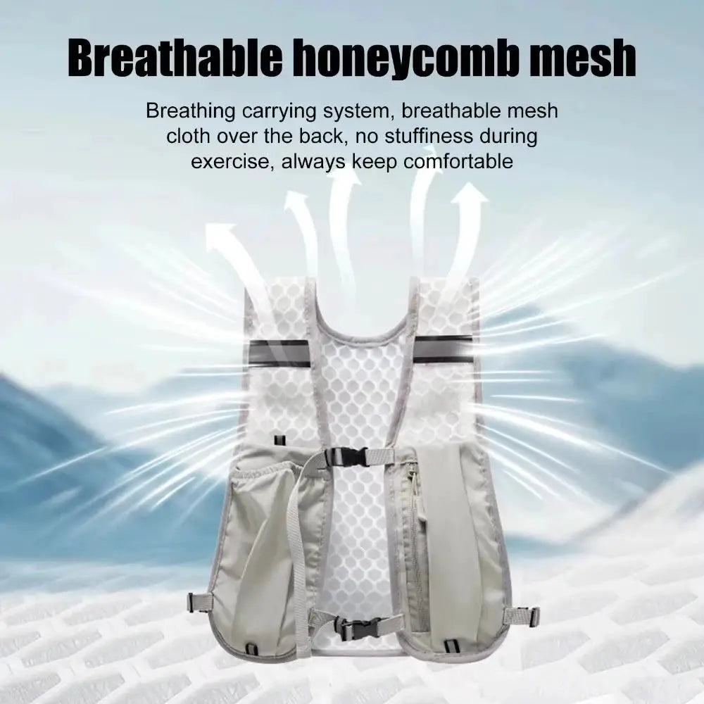Lightweight Running Vest Hydration Chest Pack With Water Bottle Holder And Phone Pocket For Runners