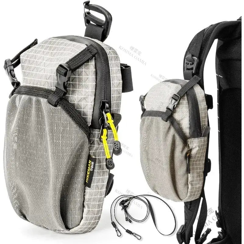 Waterproof Smartphone Pouch And Water Bottle Attachment For Backpack Shoulder Strap Hiking Camping Lightweight