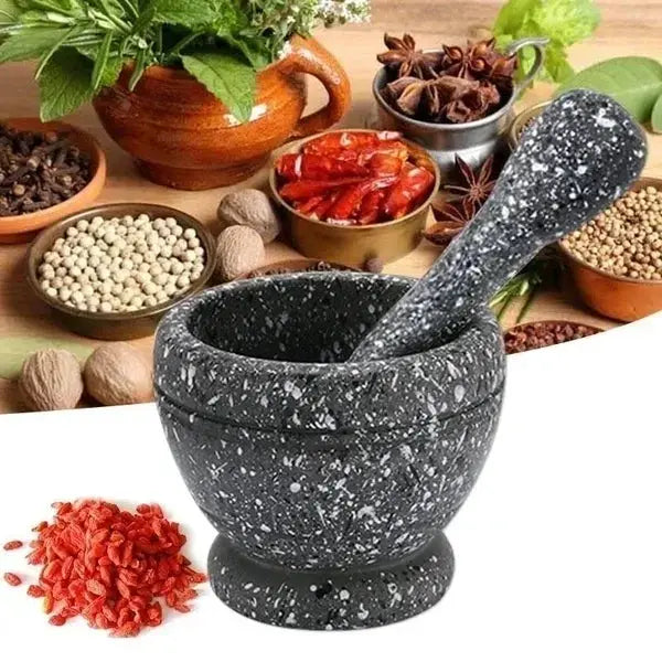 CuisineCraft Resin Mortar and Pestle Set Lightweight Durable Grinding Tool for Spices Herbs Garlic