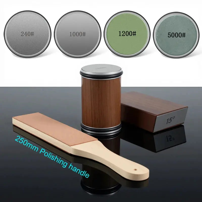 Rolling Knife Sharpener With Magnetic Knife Holder And Diamond Sharpening Stones For 15 And 20 Degree Angles