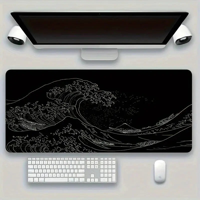 Large Desk Mouse Pad For Gaming With Stitched Edges And Non Slip Rubber Base Extended Size