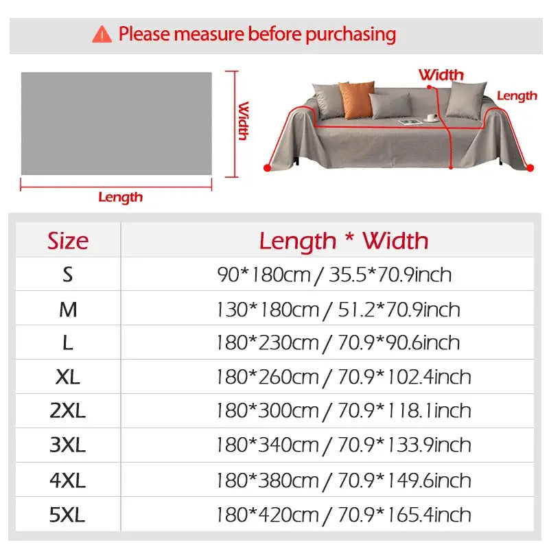 Waterproof sofa towel by Simples Market, solid grey dustproof durable sofa cover for living room decor