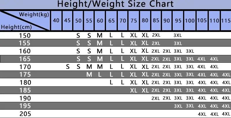 Bushido printed sweatpants size chart by Simples Market for men's all-season joggers; height/weight sizing guide.