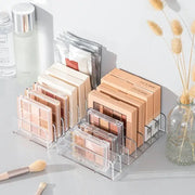 LuxeClear 7 Compartment Clear Makeup Organizer Box For Desktop Or Drawer Acrylic Cosmetic Storage