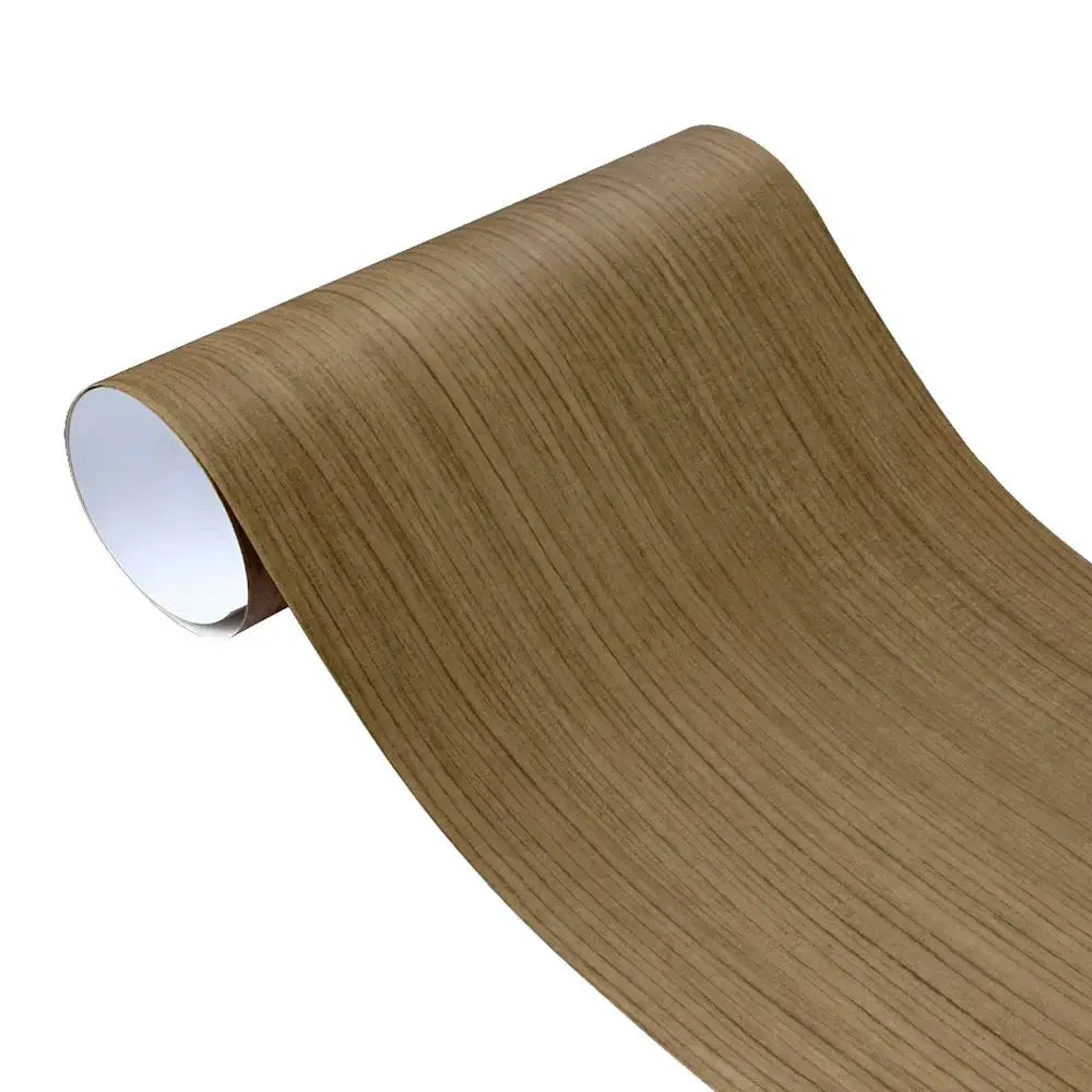 Wood grain PVC self-adhesive vinyl wrap roll by Simples Market, brown wood texture for car interiors and furniture