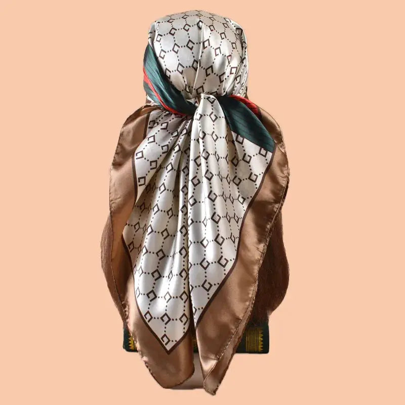 Womens Satin Square Scarf 90x90 Inch Beach Accessory Multiuse Headscarf Hair Towel For Summer Fashion
