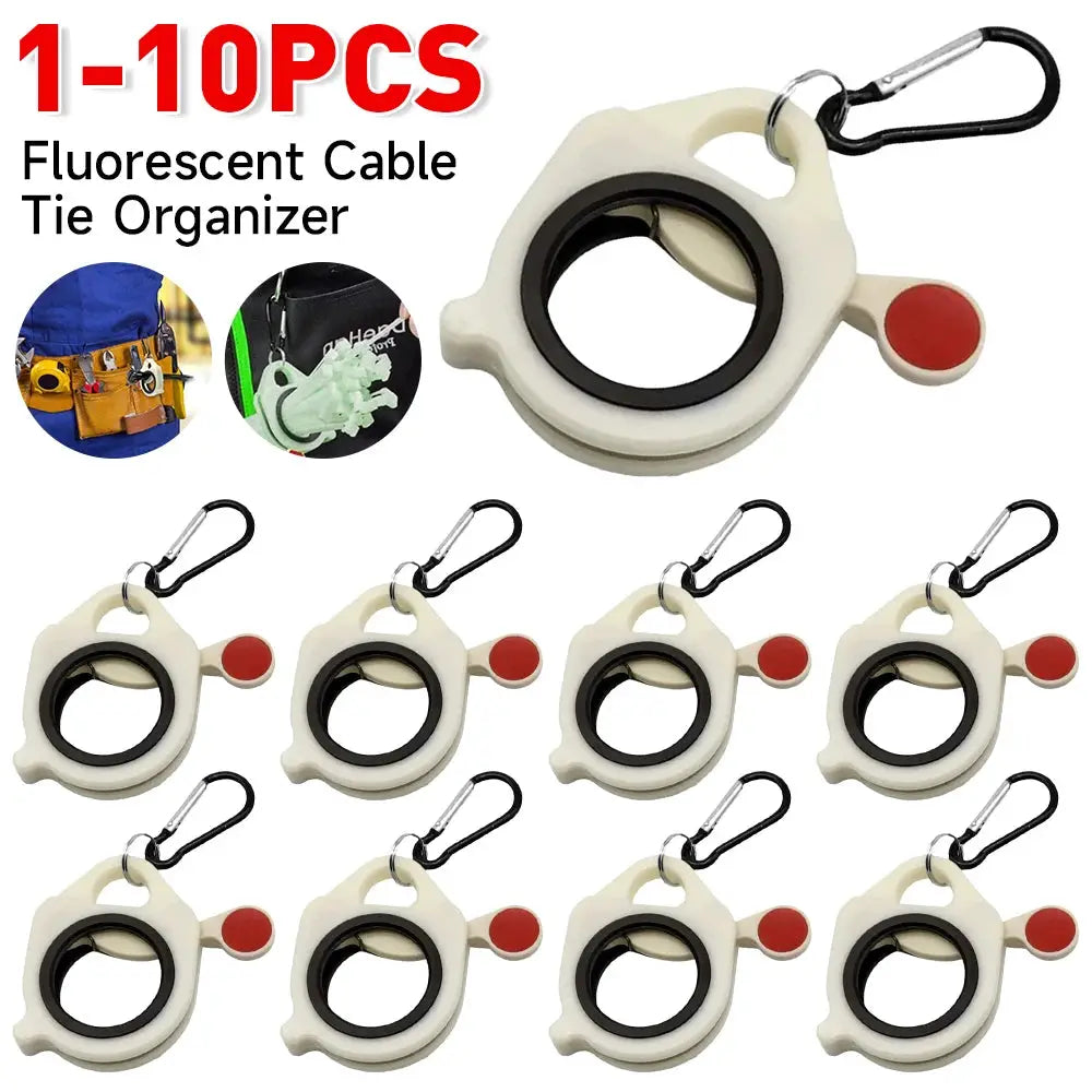 Fluorescent Cable Tie Organizer Portable Cable Tie Storage Tool For Electrical Wires And Diy Projects