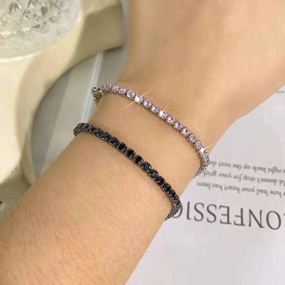 Elegant Zirconia Tennis Bracelet For Women With Crystal Charm Designer Thin Chain For Wedding Jewelry