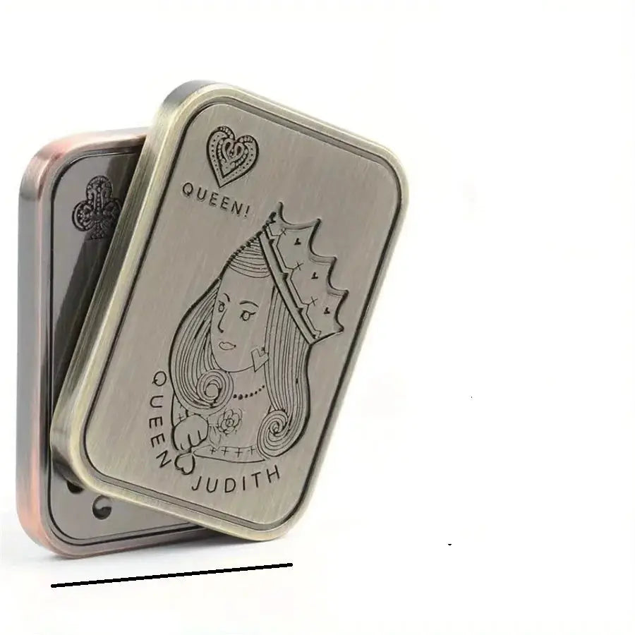 Metal Fidget Toy Push Card Slider Stress Relief For Focus Haptic Coin Office Desk Gift