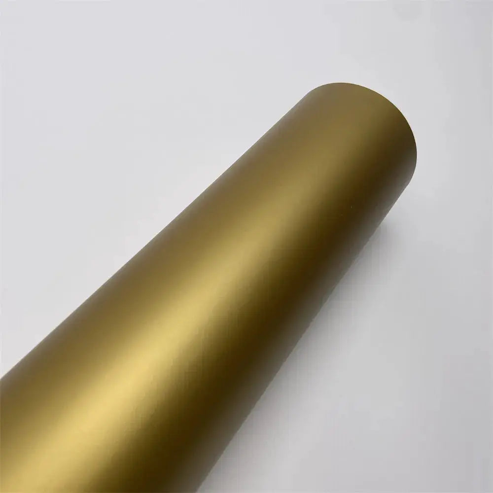 Matte gold wrap vinyl film roll for car decals by Simples Market with air release channels