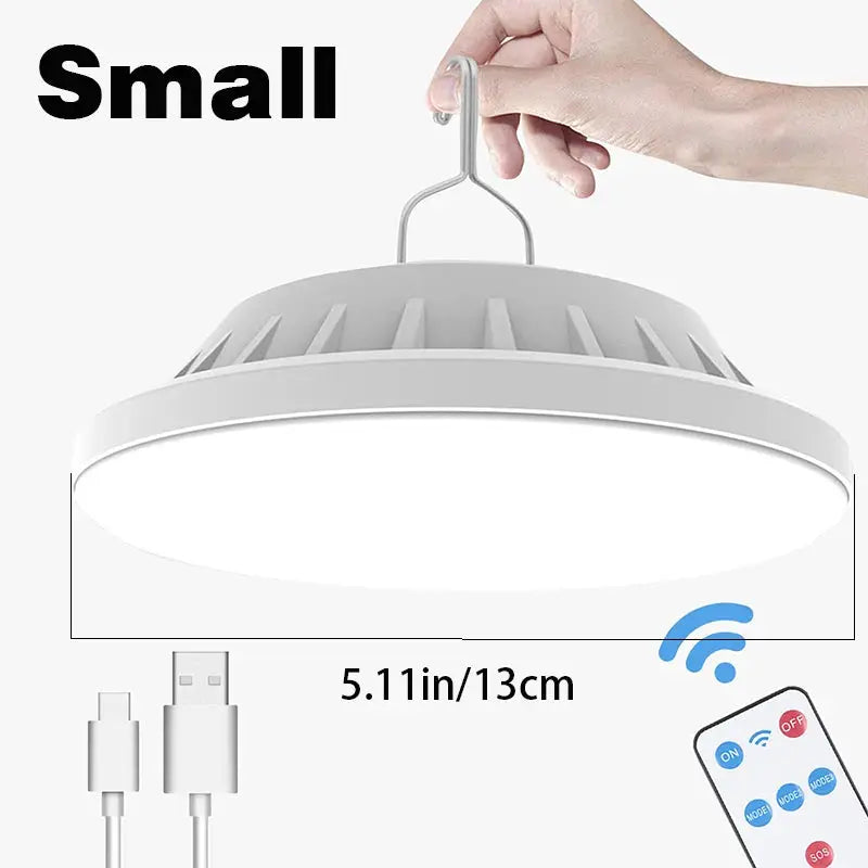 Simples Market LED camping lamp, hanging round lantern, USB rechargeable, 5.11in/13cm