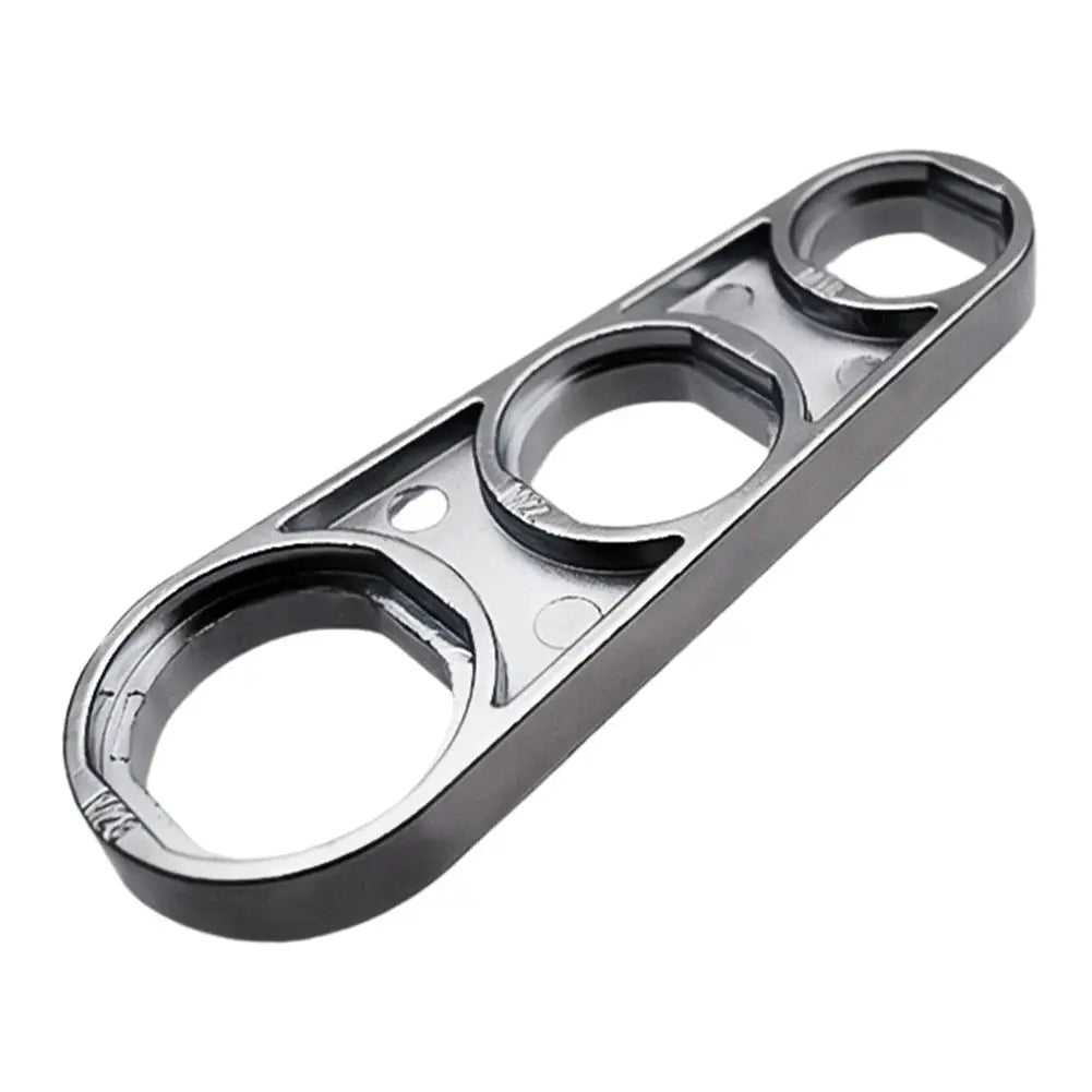 Simples Market 6-in-1 faucet wrench tool, silver metal universal aerator removal spanner.