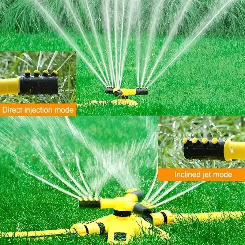 360 Degree Automatic Rotating Sprinkler Head for Nursery and Garden Irrigation Three Way Sprinkler Series