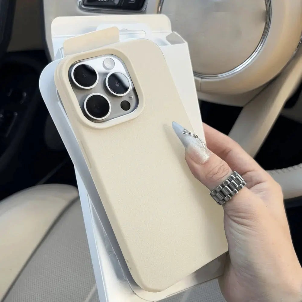 Leather Phone Case For iPhone 11 Through 17 Pro Max And iPhone Air Soft TPU Shockproof Funda Cover