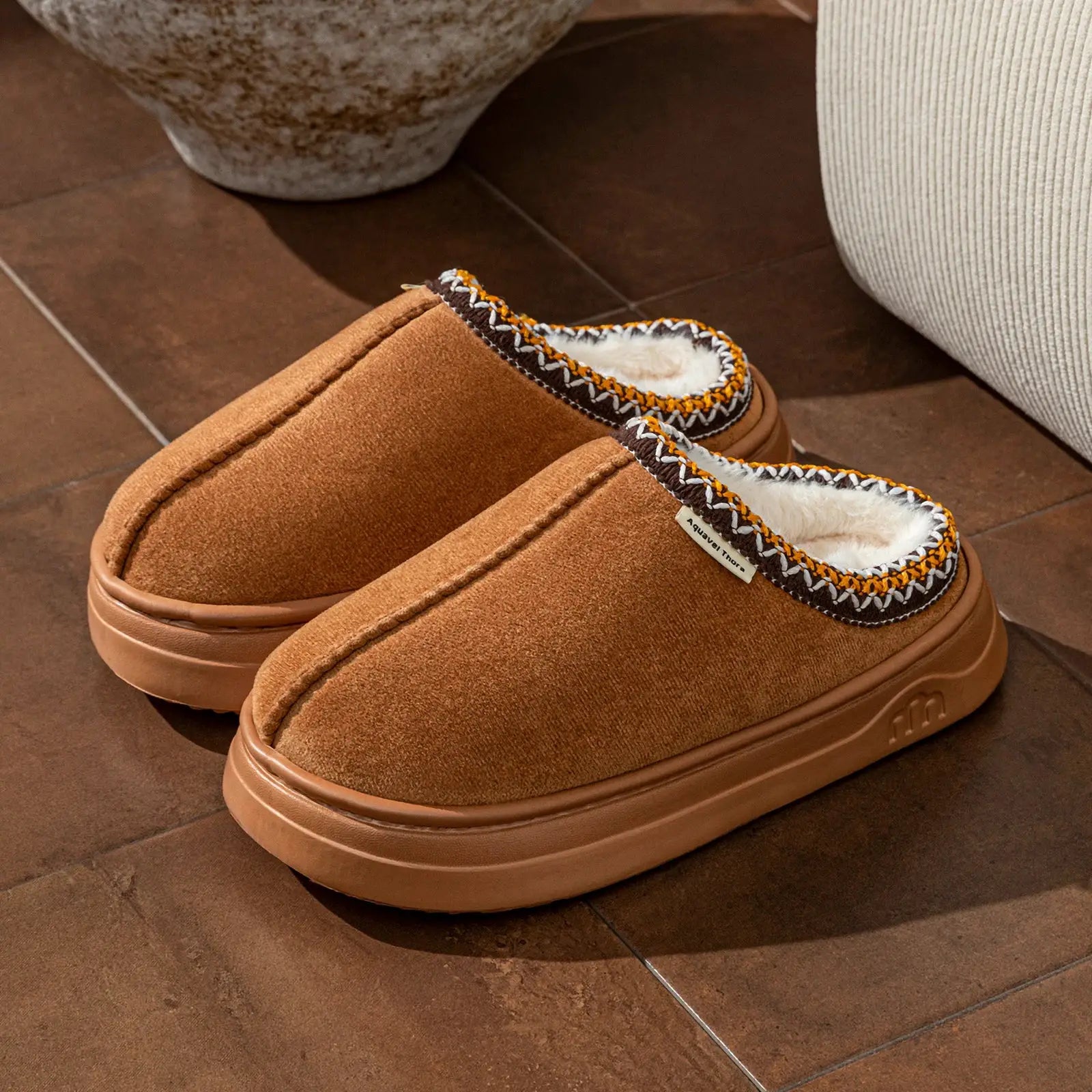 CozyNest Winter Women Slippers Boots With Fuzzy Fur Lining And Anti Slip EVA Sole For Indoor Outdoor Warmth