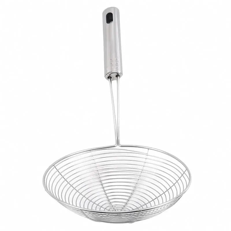 Oval Skimmer Stainless Steel Filter Mesh For Oil Pot And Fried Food Straining Colander Kitchen Tool