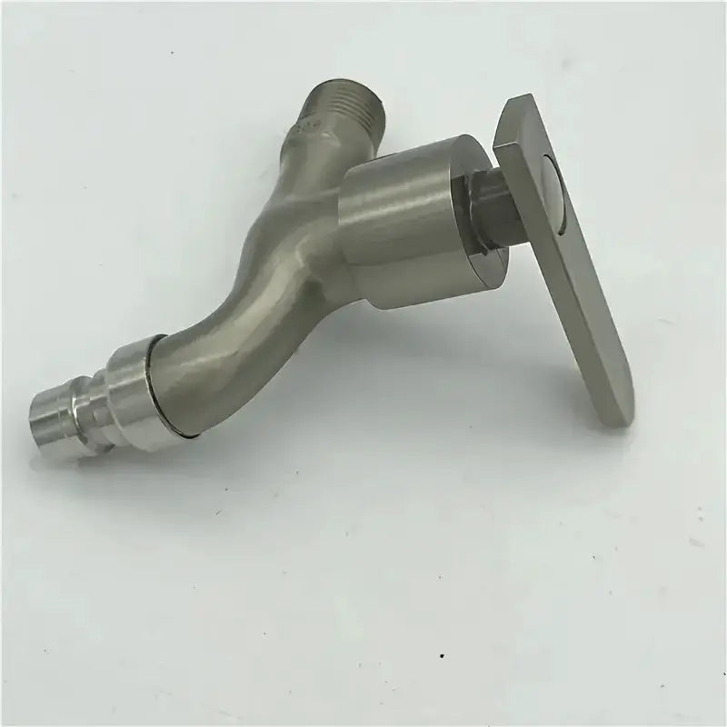 Dual Outlet Faucet by Simples Market, stainless steel with ceramic valve