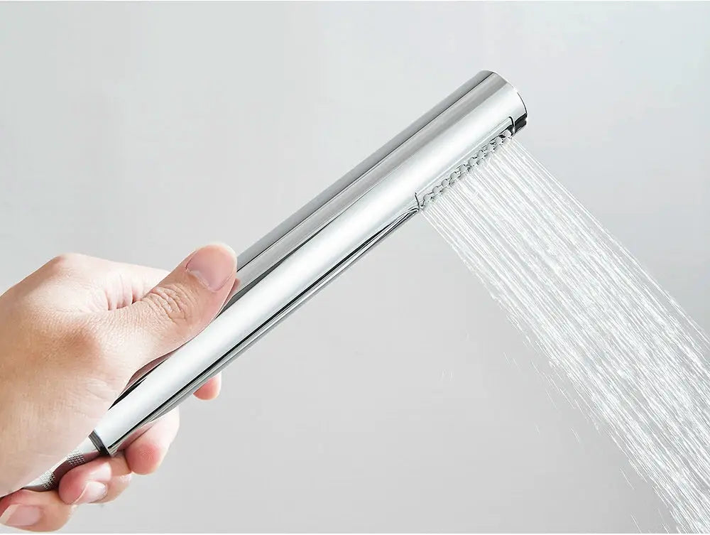 Handheld shower head Simples Market, chrome finish, single-function spray.