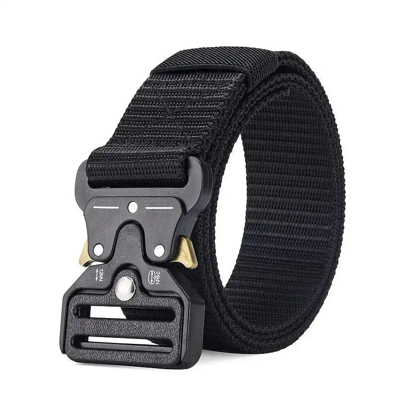Unisex Outdoor Compass Belt With Integrated Compass Durable Canvas Nylon Belt For Sports Casual And Tactical Use