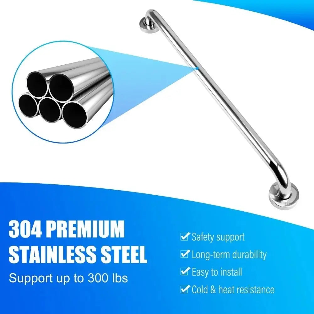 Stainless steel shower safety grab bar by Simples Market, 30/40/50/60 cm, anti-slip, wall-mounted bathroom rail