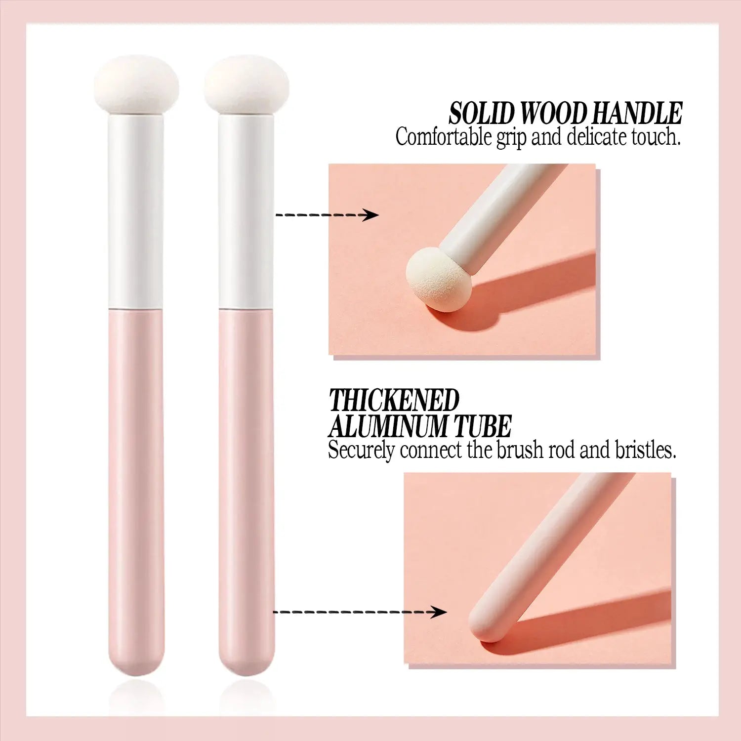 SilkAura Mushroom Head Concealer Brush Mini for Flawless Coverage with Soft Wool Bristles