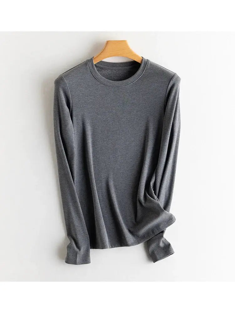 SuyaDream Women Silk Viscose Thermal Base Layer Top With Turtleneck For Warmth And Style