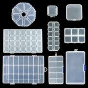 Transparent Plastic Jewelry Box With Adjustable Compartments For Beads Earring And Rectangle Storage Case