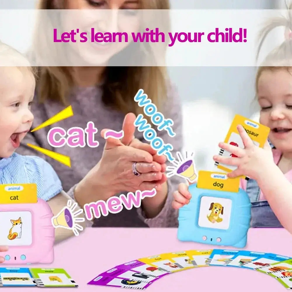 Talking Flashcards For Kids Preschool Learning Toy Engaging Electronic Audio Book Machine For Early Education Gift