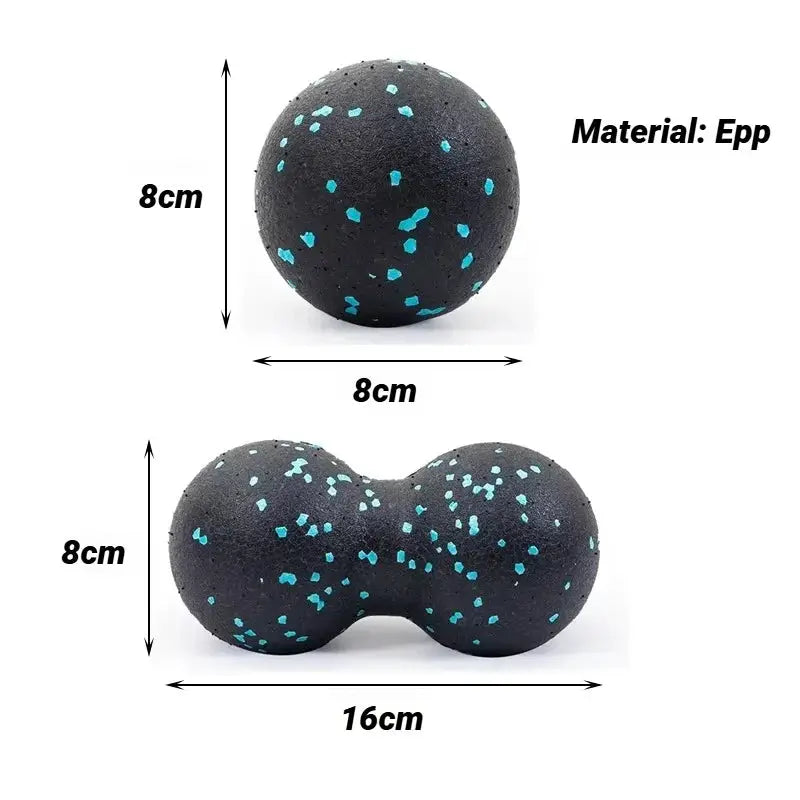 Yoga Peanut Massage Balls Lacrosse Ball Set For Fascia Release Deep Tissue Muscle Relaxation Pain Relief EPP Foam Block