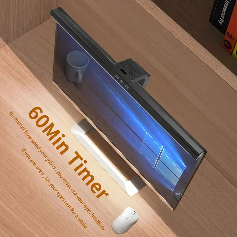 50cm monitor light bar with stepless dimming USB desk lamp in black for study and reading