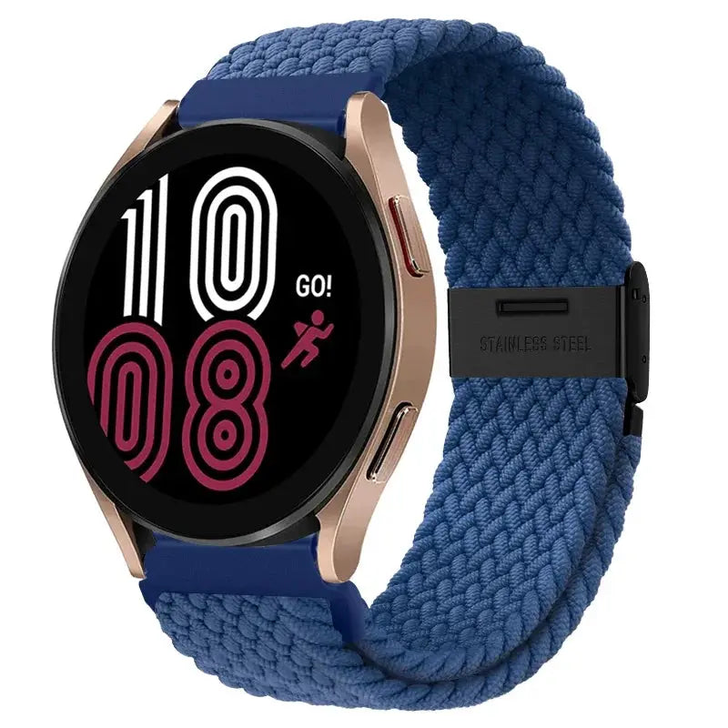 20mm 22mm Nylon Band for Samsung Galaxy Watch 6 5 4 40/44mm 5Pro Active 2 Gear S3 Braided Elastic Bracelet for Huawei GT2/3 4Pro