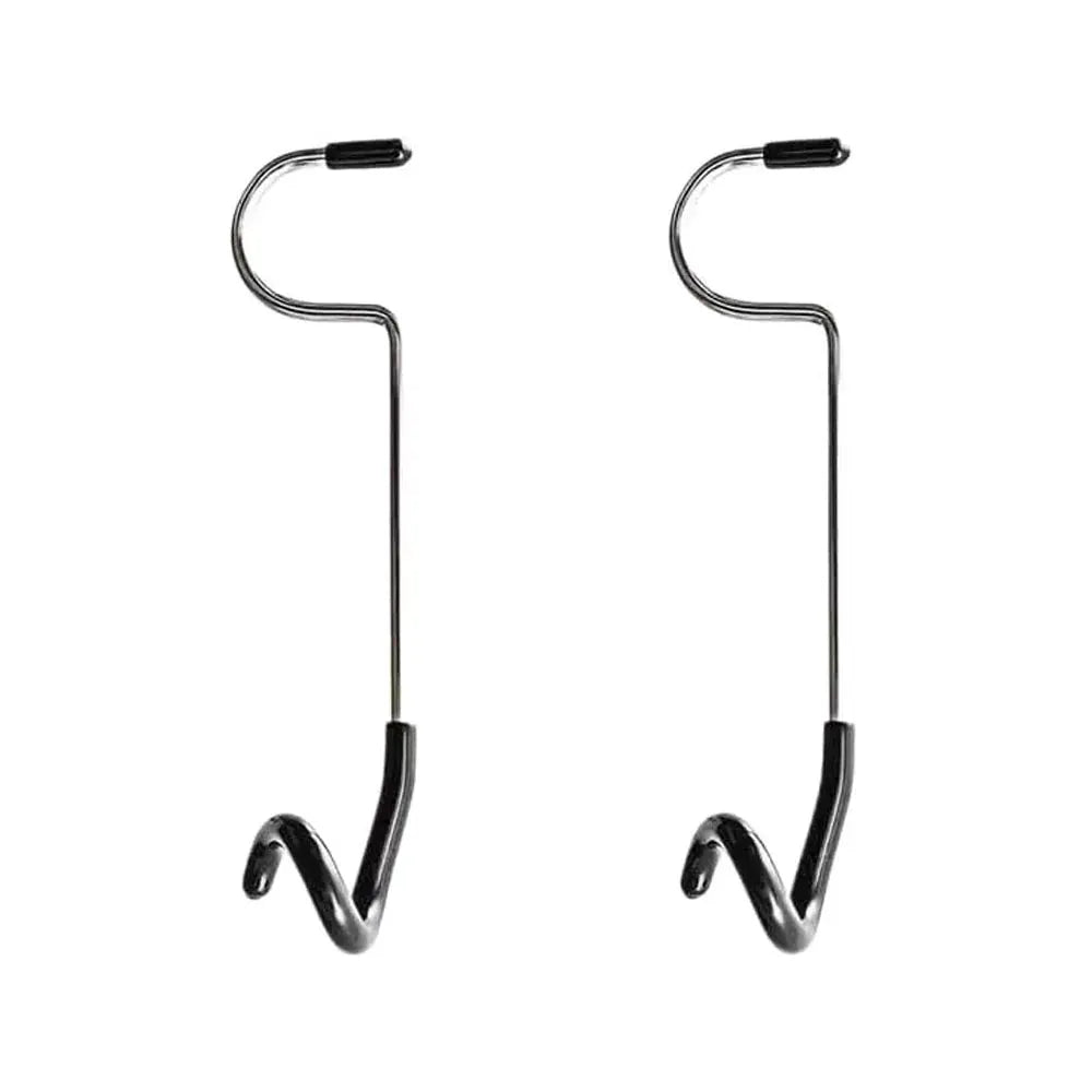 Simples Market light stand hooks, metal S-shaped lamp hangers with black tips, set of 2