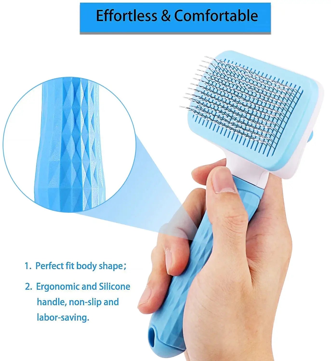 Dog Hair Remover Brush for Cats and Dogs Long Hair Grooming Comb for Shedding and Cleaning Bath Brush Pet Supplies
